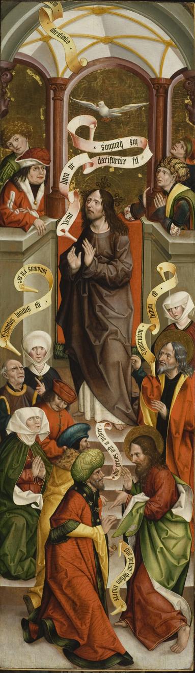 Abb. 35: Lehrender Christus, um 1500 - Der lehrende Christus, Altarflügel, um 1500 (oder um 1480/85)