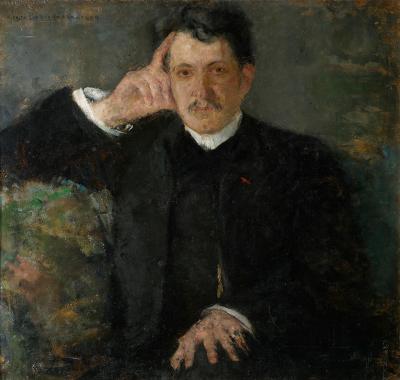 Ill. 35: Portrait of August Radwan, 1904/05  - Portrait of the Pianist August Radwan, 1904/05. Oil and tempera on canvas on paperboard, 75 x 80.3 cm
