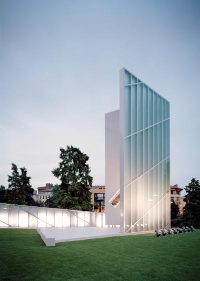Gedenkstätte für die Opfer der Anschläge vom 11. September 2001 in den USA, Padua, Italien.