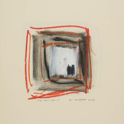03-11-16-5, Pastell, Kohle auf Papier, 23 x 23 cm, 2016