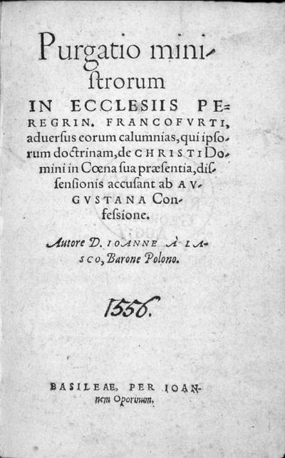 Purgation epistle, 1556
