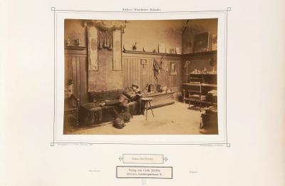 Fig. 4: Szymon Buchbinder  - Carl Teufel: Szymon Buchbinder's atelier, Munich 1889