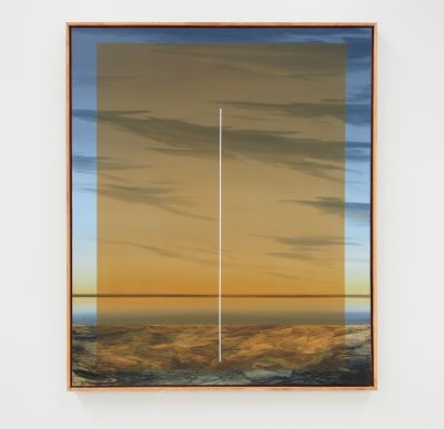 Abb. 42: Łukasz Patelczyk - Lasur-Oxid-Gelb Glass, 2022. Öl auf Leinwand, 120 x 100 cm 
