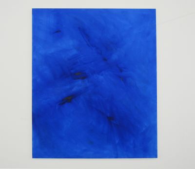 Carolina Khouri: Abstract in Blue No. 22, 2021. Öl auf Leinwand, 152,5 x 122 cm 
