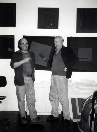Abb. 46: Andrzej Nowacki und  Jan Lenica, Berlin 1996 - Andrzej Nowacki (l.), Jan Lenica, Berlin 1996