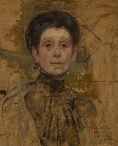 Ill. 48: Self Portrait, post 1913  - Self Portrait, post 1913. Oil on paperboard, 55.2 x 46 cm