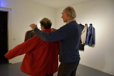 Einblick in den Ausstellungsbeitrag von Roland Schefferski im Rahmen der fünften Gruppenausstellung zum 100-jährigen Bauhaus-Jubiläum in der Galerie Bernau.