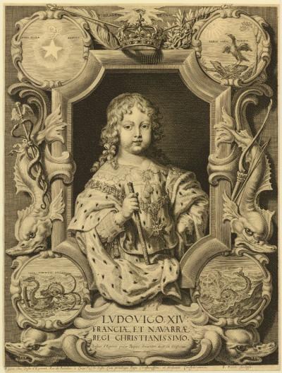 Ludwig XIV. als Kind, 1646/47. Nach einem Gemälde von Justus van Egmont, British Museum, London.