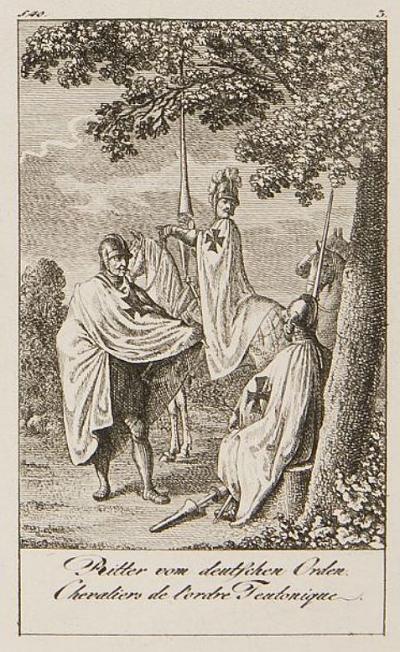 Daniel Chodowiecki: Knights of the Teutonic Order, 1795. Etching from: Six Prints on the History of Poland, A Historical and Genealogical Calendar for the leap year 1796 (Engelmann 779)