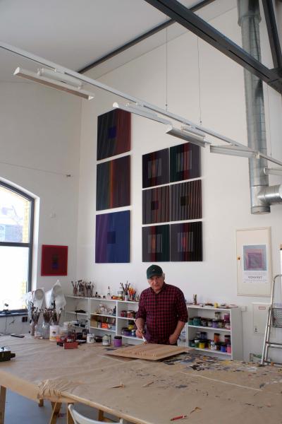 Andrzej Nowacki in seinem Berliner Atelier, 2018