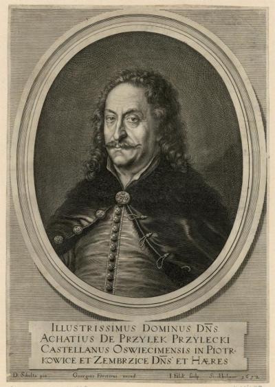 Achacy Przyłęcki, 1652. Według obrazu Daniela Schultza, Biblioteka Narodowa w Warszawie.