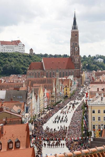 “Landshut Princely Wedding”, solemn procession through the streets in Landshut.