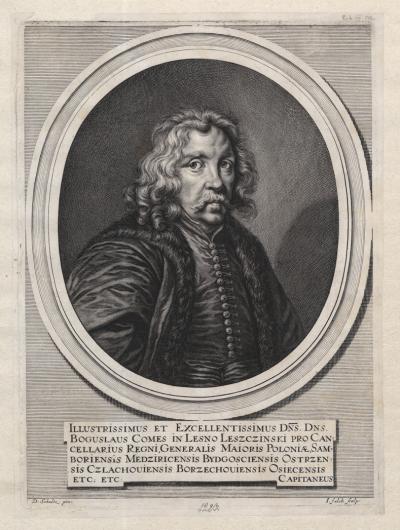 Bogusław Leszczyński, 1650/55. Według obrazu Daniela Schultza, Biblioteka Narodowa w Warszawie.