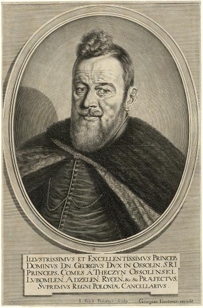 Jerzy Ossoliński, 1650/55. Według obrazu Bartłomieja Strobla, Biblioteka Narodowa w Warszawie.
