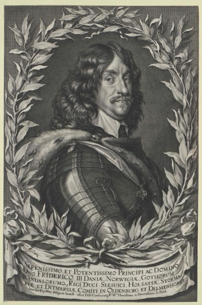 Friedrich III. von Dänemark, 1655. Nach einem unbekannten Gemälde, Österreichische Nationalbibliothek, Wien.
