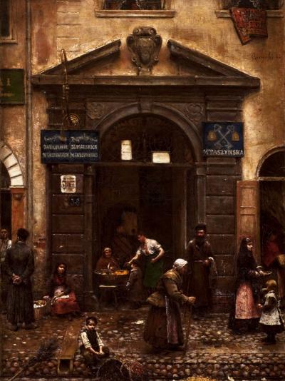 Aleksander Gierymski (1850-1901): DoorwAleksander Gierymski (1850-1901): Brama na Starym Mieście w Warszawie, 1883, olej na płótnie, 64 x 49 cm.