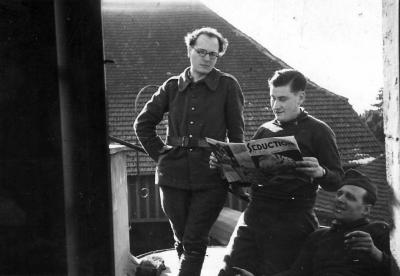 Olivier Messiaen in soldier’s uniform, Metz 1939/40 - Olivier Messiaen during a campaign in the east of France, Metz 1939/40.