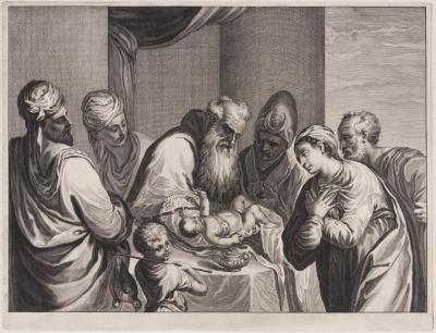 Die Darstellung Christi im Tempel, 1655/57. Nach einem Gemälde von Andrea Schiavone, Teylers Museum, Haarlem.