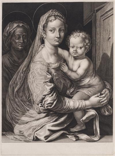 Maria z Dzieciątkiem, 1655/57. Według obrazu Andrei del Sarto, Teylers Museum w Haarlemie.