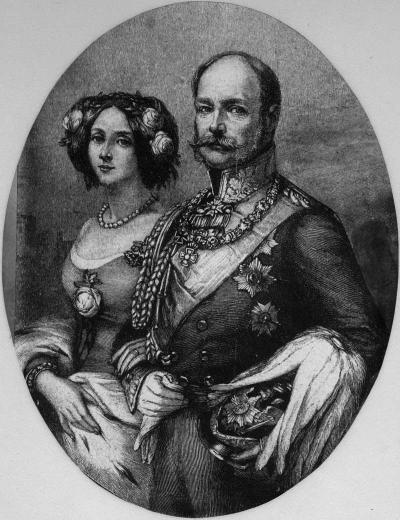 Wilhelm von Preußen und Augusta von Sachsen-Weimar-Eisenach, 1854.