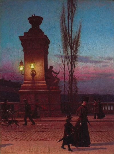 Aleksander Gierymski: Die Ludwigsbrücke in München, 1896/97. Öl auf Leinwand, 81 x 60 cm, Inv. Nr. MP 4758 MNW, Nationalmuseum Warschau/Muzeum Narodowe w Warszawie