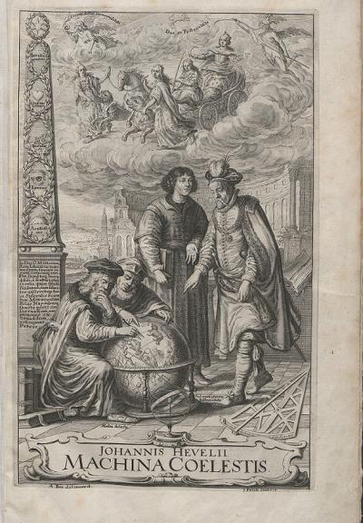 Titelkupfer, 1673. Zu Johannes Hevelius: Machina coelestis, Danzig 1673.