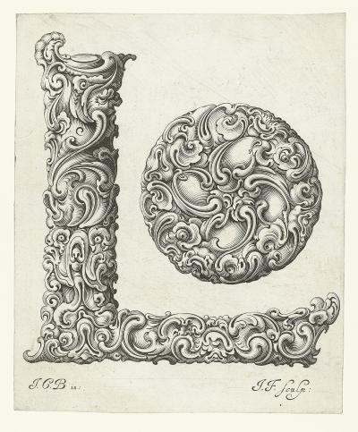 Buchstabe L, um 1662. Aus der Folge Libellus novus elementorum latinorum, nach einer Vorlage von Johann Christian Bierpfaff.