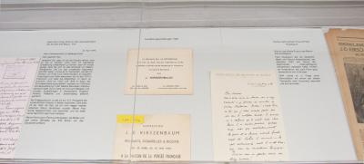 ill. 9: Documents, 1945/46 - Letters and invitations to exhibitions in Paris and Brussels, 1945/46 