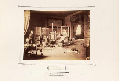 Fig. 9: Franciszek Ejsmond  - Carl Teufel: Franciszek Ejsmond's atelier, Munich 1889