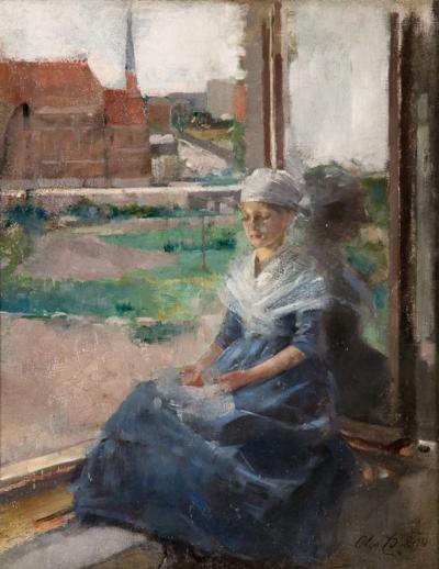 Ill. 9: Breton Woman II, 1890  - Breton Woman, version II, 1890. Oil on canvas 53 x 42 cm
