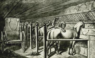 Ill. 9: A Polish Stable - from: Journey from Berlin to Danzig, 1773
