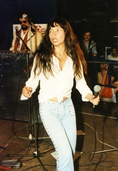 Karin Stanek beim Rock-and-Roll-Festival auf dem Kölner Neumarkt, Anfang der 1980er Jahre