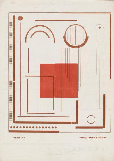 Abb. 15: Zarnower, Typografia, 1924 - Teresa Żarnowerówna: Typografja, in: Blok. Czasopismo awangardy artystycznej, No. 3-4, Warschau 1924