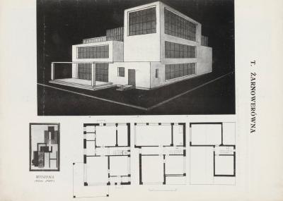 Abb. 19: Zarnower, Architekturstudie, 1925 - Teresa Żarnowerówna: Architekturstudie, 1925, in: Blok, No. 10, Warschau, April 1925