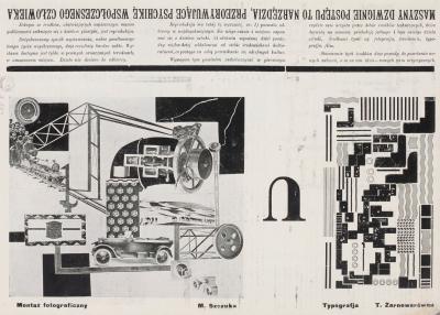M. Szczuka: Montaż fotograficzny, 1924; T. Żarnowerówna: Typografja,  in: Blok. Czasopismo awangardy artystycznej, No. 2, Warschau 1924