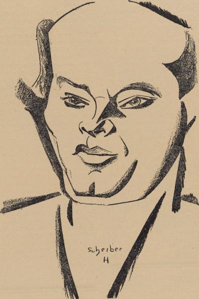 Abb. 34: Scheiber, Porträt d’Arguto, 1925 - Hugó Scheiber (1873-1950): Porträt Rosebery d’Arguto, in: Der Sturm, 16. Jahrgang, 5. Heft, Berlin, Mai 1925, Seite 69