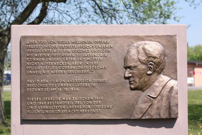 David Ben-Gurion-Denkmal am ehem. UNRRA-Lager in Eschwege, 2011