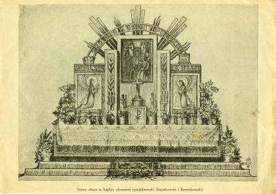 Neuer Altar für die Lagerkapelle (entworfen von Kwiatkowski und Rembikowski)