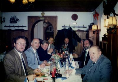 Od prawej: inż. Jerzy Arłamowski, Jacek Kowalski, nn, Arkadiusz Kulaszewski, pierwszy z lewej: Bogdan Żurek, brak daty