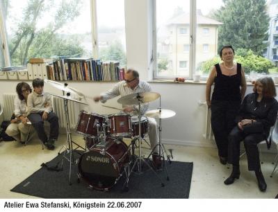 Janusz Maria Stefański w atelier Ewy Stefańskiej, Königstein 2007 r.