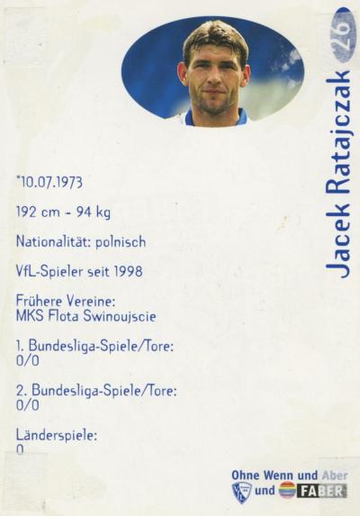 Jacek Ratajczak VfL Bochum 1999/2000 Rückseite