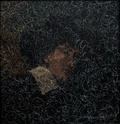 Wiesław Smętek, Mały Rembrandt, 1988-2019, olej na twardej płycie, 46 x 44 cm, cm, własność artysty