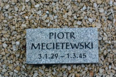 Tombstones of the Poles and memorial plate at the school buuilding -  