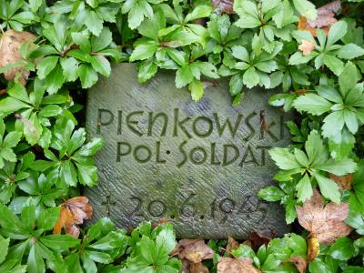 Grabsteine von elf polnischen Kriegsgefangenen -  
