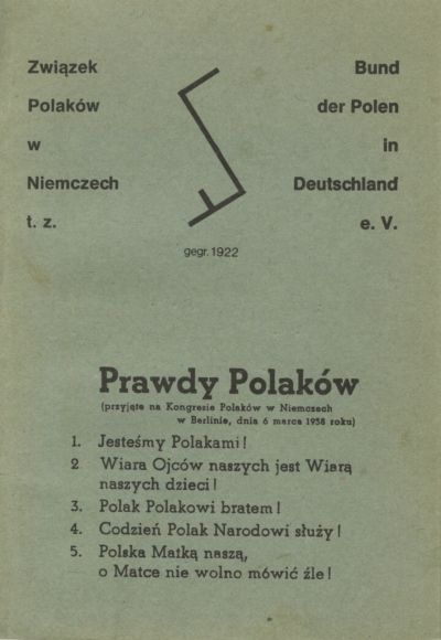 Mitgliedausweis des Bundes der Polen in Deutschland e.V. von Marianna Forycka, Vorderseite.