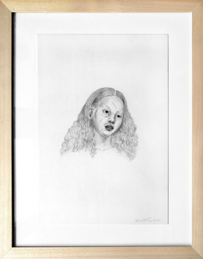 Albinoska - Rysunek pędzlem, tusz na papierze, 22 x 17 cm 