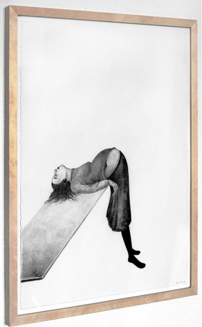 Ohne Titel - Pinselzeichnung, Tusche auf Papier, 62 x 47 cm, 2014 
