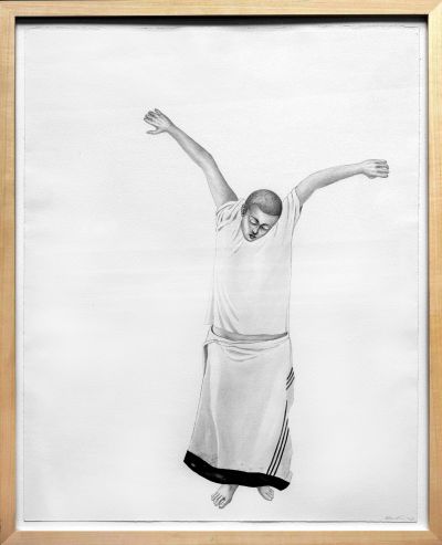 Ohne Titel - Pinselzeichnung, Tusche auf Papier, 62 x 47 cm, 2016 