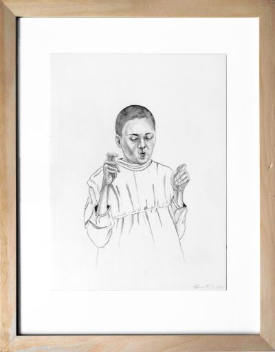 Katatonia - Rysunek pędzlem, tusz na papierze, 22 x 17 cm, 2020 