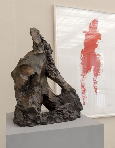 Karol Broniatowski, bronze sculpture and large-format gouache - Bronze sculpture and large-format gouache.
